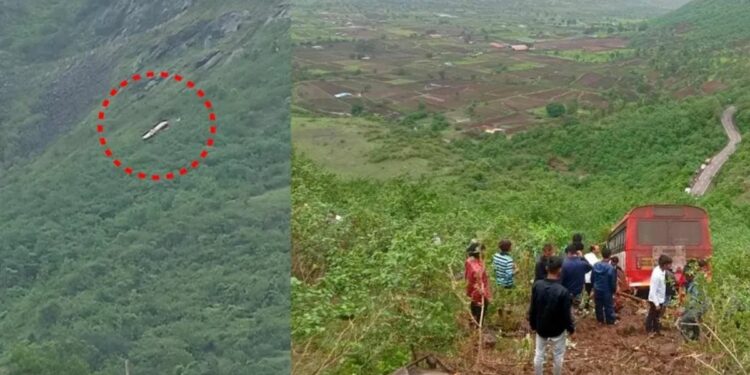 सप्तश्रृंगीगड घाटात प्रवाशांनी भरलेली बस दरीत कोसळली, जळगावातील अनेक प्रवाशांचा समावेश