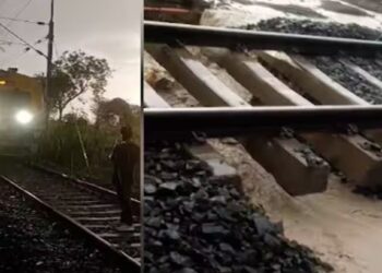 अकोल्यात मुसळधार पावसामुळे रेल्वे रूळाखालील भराव वाहून गेला.. भुसावळकडून धावणाऱ्या या गाड्यांवर परिणाम