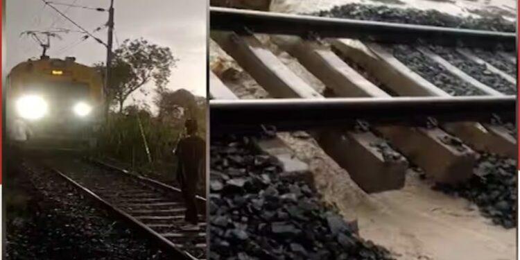 अकोल्यात मुसळधार पावसामुळे रेल्वे रूळाखालील भराव वाहून गेला.. भुसावळकडून धावणाऱ्या या गाड्यांवर परिणाम