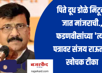 पिते दूध डोळे मिटूनी जात मांजराची., फडणवीसांच्या ‘त्या’ पत्रावर संजय राऊतांची खोचक टीका