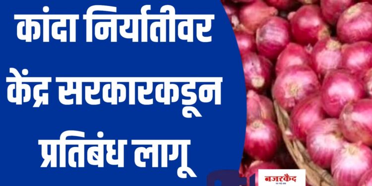 महत्वाची बातमी ; कांदा निर्यातीवर केंद्र सरकारकडून प्रतिबंध लागू 
