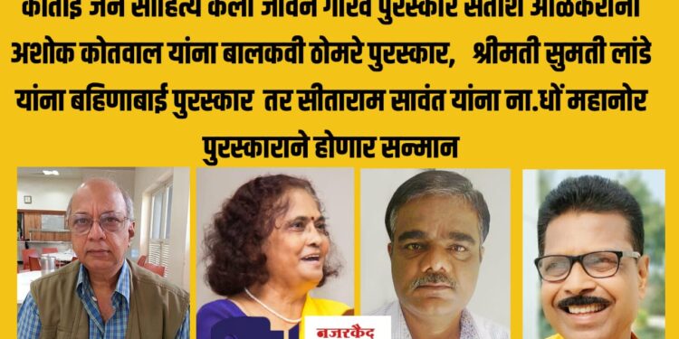 भवरलाल अॅण्ड कांताबाई जैन फाऊंडेशनच्या साहित्य पुरस्कारांचा १६ जानेवारीस वितरण सोहळा
