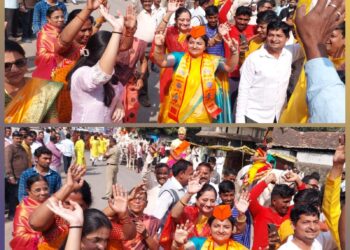 पाचोर्‍यात ‘जय श्रीराम’चा गजर : वैशालीताई सुर्यवंशी यांचा पुढाकार;श्रीराम प्राणप्रतिष्ठा सोहळ्यानिमित्त शोभायात्रा; हजारो आबालवृध्दांचा सहभाग