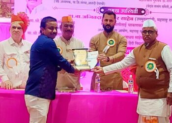 जितेंद्र पाटील ज्येष्ठ समाजसेवक बाबा आमटे समाजभूषण पुरस्काराने सन्मानीत 