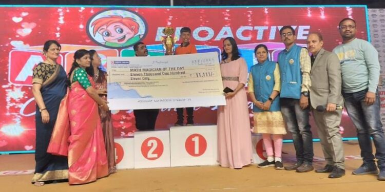 पाचोऱ्याचा विराज चंदन अबॅकस स्पर्धेत देशातून पहिला