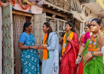 भाजपा उमेदवार स्मिता वाघ यांच्या प्रचारार्थ नशिराबाद शहरात रॅली