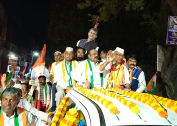 भुसावळात श्रीराम पाटलांच्या रॅलीत परिवर्तनाचा नारा :माजी आमदार संतोष चौधरी