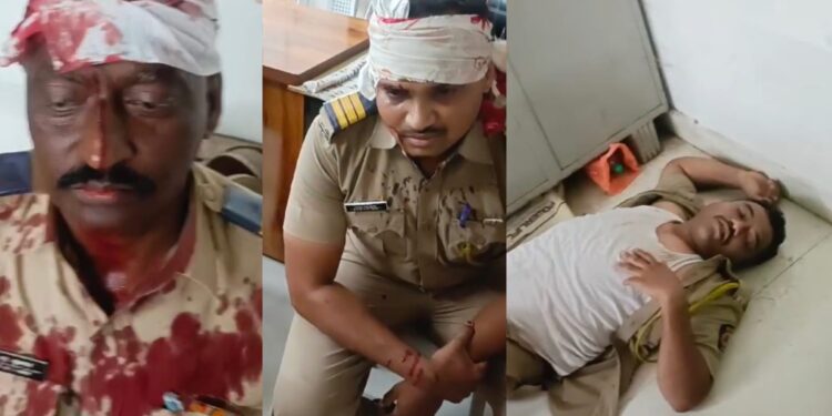 जामनेर पोलीस स्टेशनवर हल्ला ; पोलीस कर्मचारी जखमी,जिल्ह्यात खळबळ