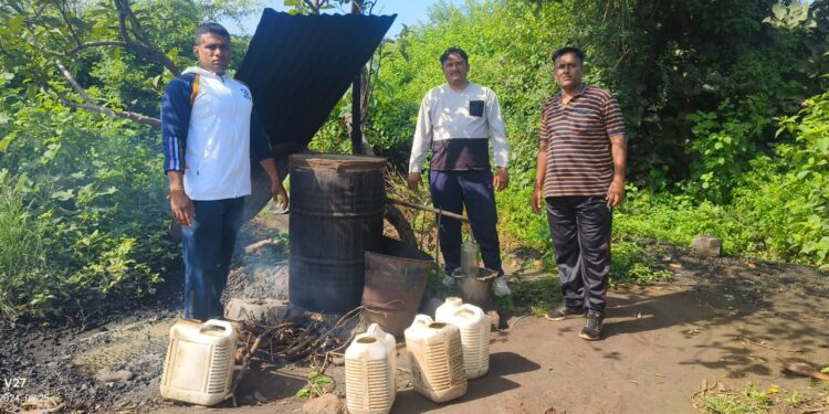 पाचोरा तालुक्यात अवैध गावठी दारू बनविण्याच्या भट्टी उद्धवस्त ; स्थानिक गुन्हे शाखेची कारवाई