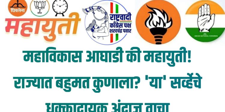 महाविकास आघाडी की महायुती! राज्यात बहुमत कुणाला? ‘या’ सर्व्हेचे धक्कादायक अंदाज वाचा