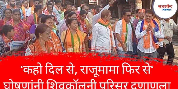 “कहो दिल से, राजूमामा फिर से” घोषणांनी शिवकॉलनी परिसर दणाणला