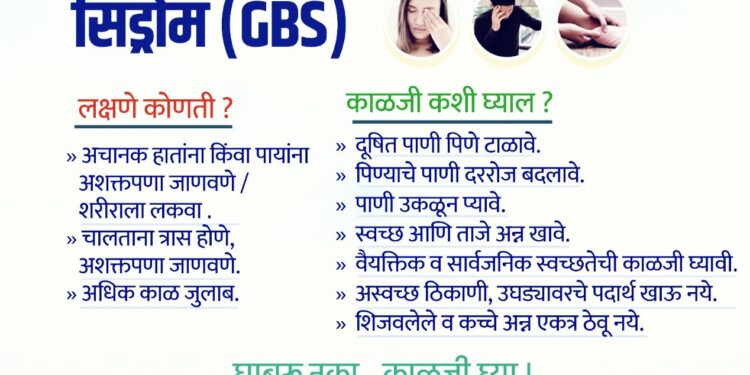 गुलियन बॅरी सिंड्रोम (GBS)ची सद्यस्थिती व पुर्वतयारी प्रशिक्षण कार्यशाळेचे 31 जानेवारी रोजी आयोजन