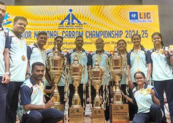 ५२ व्या वरिष्ठ राष्ट्रीय कॅरम स्पर्धेत जैन इरिगेशनला दुहेरी मुकूट