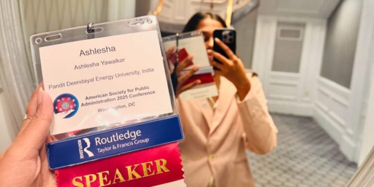 जळगावच्या अश्लेषाचा ASPA मध्ये प्रबंध सादर ; भारतातर्फे अमेरिकेत प्रतिनिधित्व