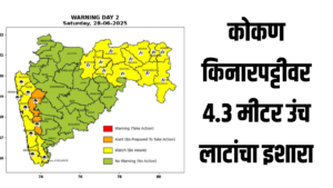 High Tide Alert in Konkan: कोकण किनारपट्टीवर ४.३ मीटर उंच लाटांचा इशारा
