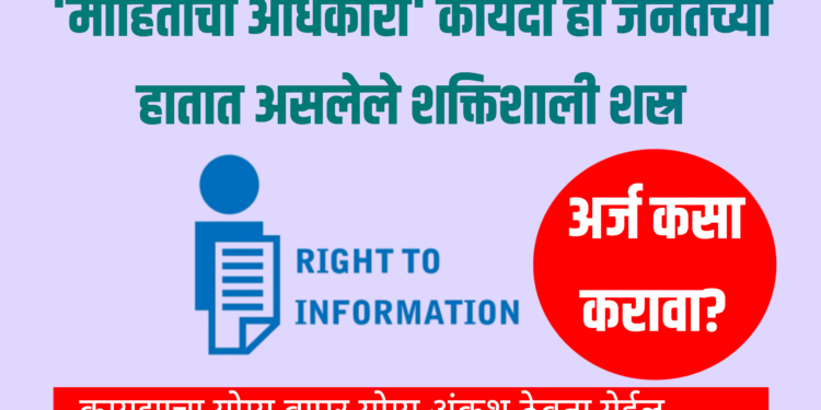 RTI माहिती अधिकाराचा अर्ज कसा करावा?