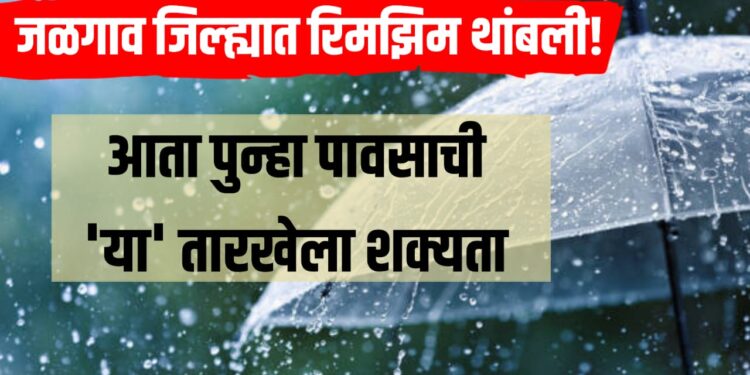 Rain Update Jalgaon: जळगाव जिल्ह्यात रिमझिम थांबली, आता पुन्हा पाऊस 'या' तारखेला