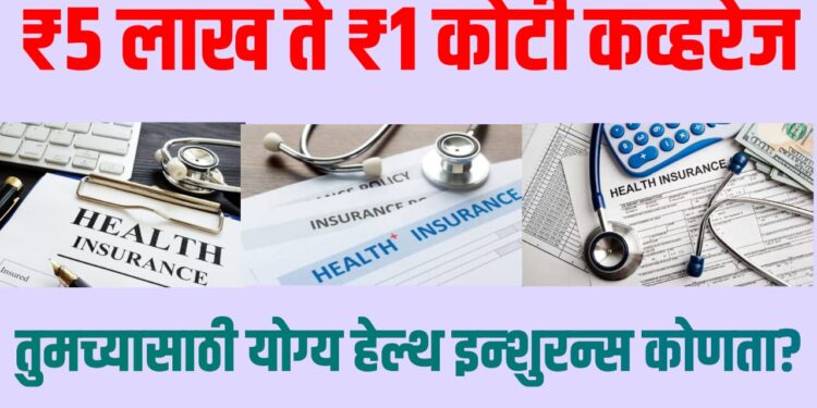 Best Health Insurance : ₹5 लाख ते ₹1 कोटी कव्हरेज - तुमच्यासाठी योग्य हेल्थ इन्शुरन्स कोणता?