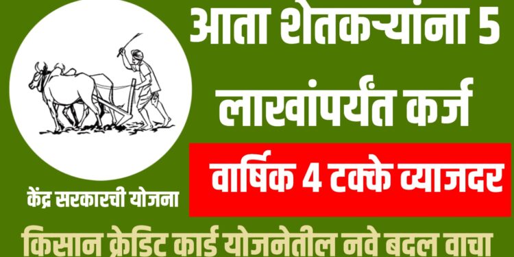 Kisan Credit Card Update : आता शेतकऱ्यांना ५ लाखांपर्यंत कर्ज, कमी व्याजदर, आर्थिक मदत!