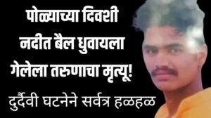 पोळ्याच्या दिवशी नदीत बैल धुवायला गेलेला तरुणाचा बुडून मृत्यू