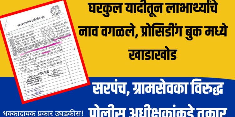 सरपंच, ग्रामसेवका विरुद्ध पोलीस अधीक्षकांकडे तक्रार