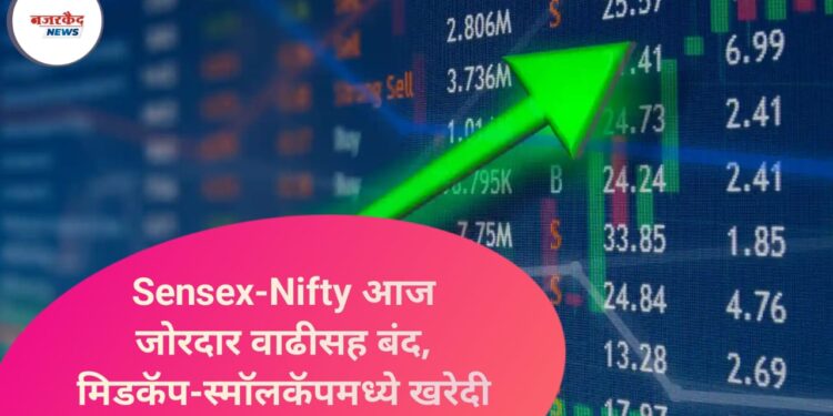 Sensex-Nifty आज जोरदार वाढीसह बंद, मिडकॅप-स्मॉलकॅपमध्ये खरेदी