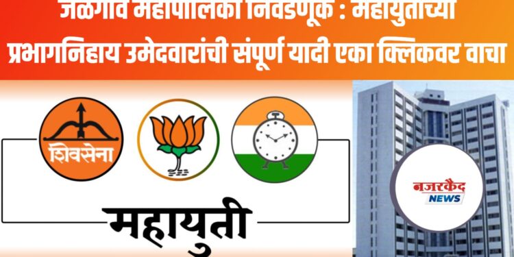 जळगाव महापालिका निवडणूक : महायुतीच्या प्रभागनिहाय उमेदवारांची संपूर्ण यादी एका क्लिकवर वाचा