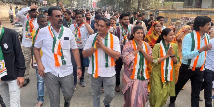 जळगाव महापालिका निवडणूक : प्रभाग ६ मध्ये ‘तुतारी’चा जयघोष; छत्रपती शाहू महाराज नगरातून प्रचाराचा धडाका सुरू