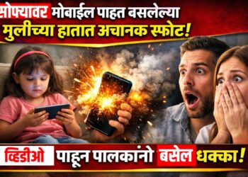 सोफ्यावर मोबाईल पाहत बसलेल्या मुलीच्या हातात अचानक स्फोट; व्हिडिओ पाहून पालकांनो बसेल धक्का!
