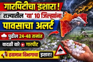 गारपिटीचा इशारा! राज्यातील 'या' 10 जिल्ह्यांना पावसाचा अलर्ट