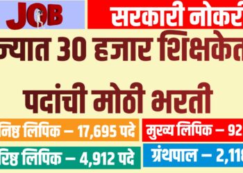 राज्यात ३० हजार शिक्षकेतर पदांची मोठी भरती