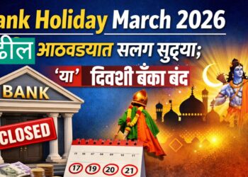 Bank Holiday March 2026 : पुढील आठवड्यात सलग सुट्ट्या; 'या' तारखांना बँका बंद 