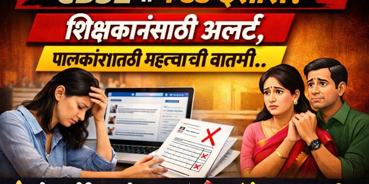 CBSEचा कडक इशारा!शिक्षकांसाठी अलर्ट, पालकांसाठी महत्वाची बातमी..