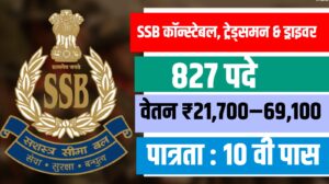 SSB कॉन्स्टेबल, ट्रेड्समन & ड्राइवर 827 पदांसाठी लगेच करा अर्ज