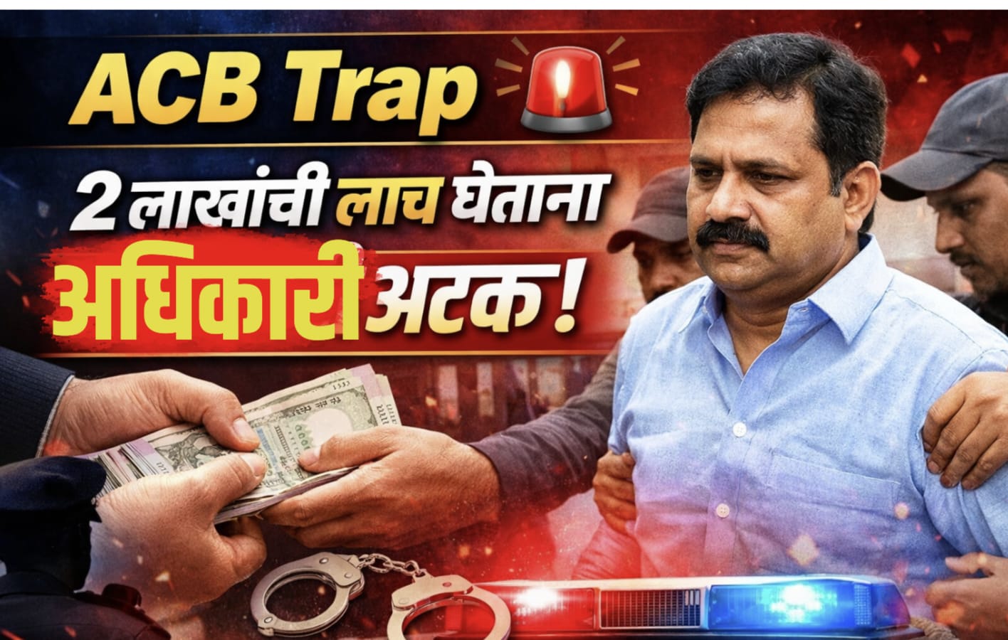 ACB Trap 🚨2 लाखांची लाच घेताना अधिकारी अटक!