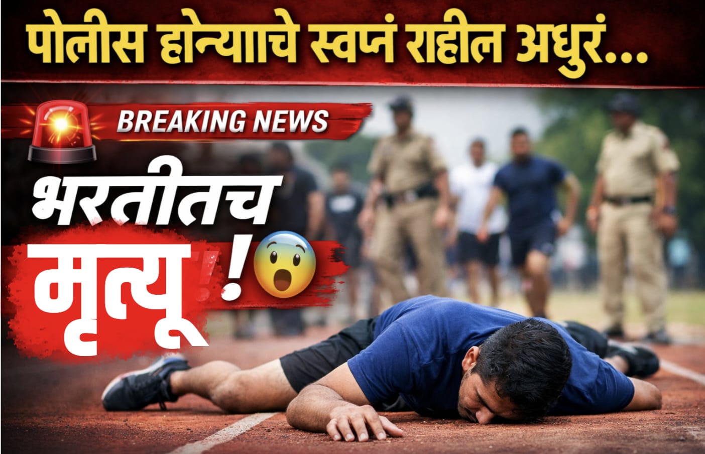 Pune Police Bharti Death: पोलीस भरती दरम्यान मृत्यू! मैदानावर हृदयद्रावक घटना