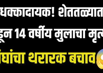 धक्कादायक! शेततळ्यात बुडून १४ वर्षीय मुलाचा मृत्यू; तिघांचा थरारक बचाव