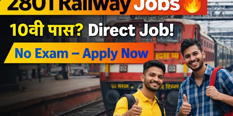 Railway Recruitment 2026 Apply Online: 10वी पास उमेदवारांसाठी 2801 पदांची मोठी भरती जाहीर