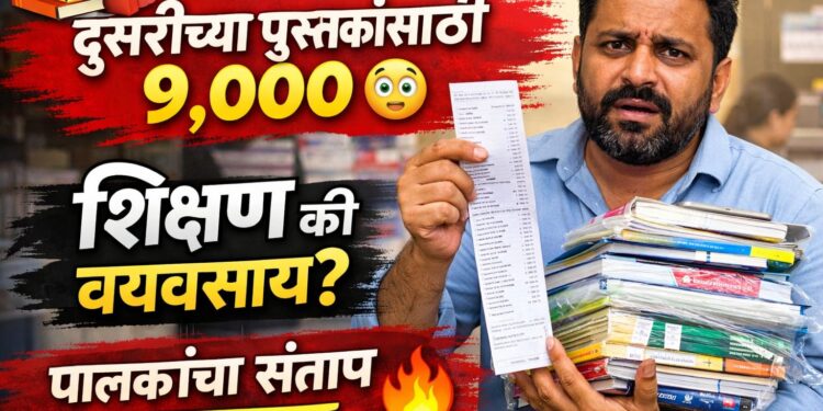 School Fees Controversy 2026 शिक्षण की व्यवसाय? दुसरीच्या पुस्तकांसाठी ९,००० रुपये; पालकांचा संताप, व्हिडीओ व्हायरल...
